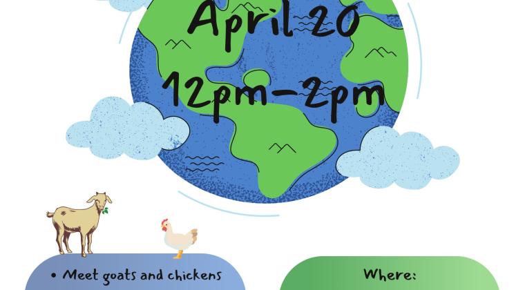 Poster image Earth Day April 20 12-2pm