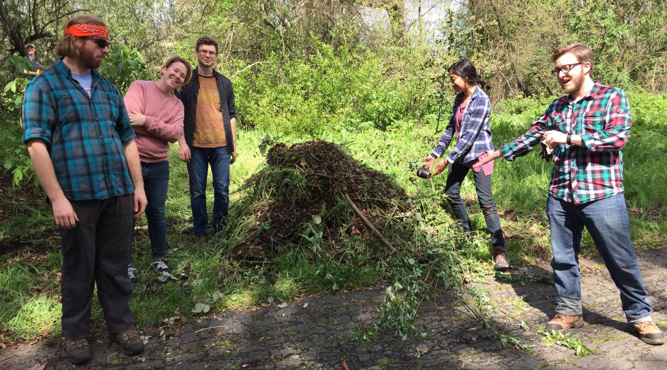 Students working on Copeland Creek 